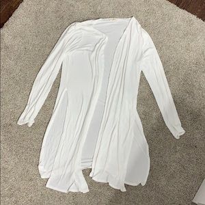 white long sleeve cardigan